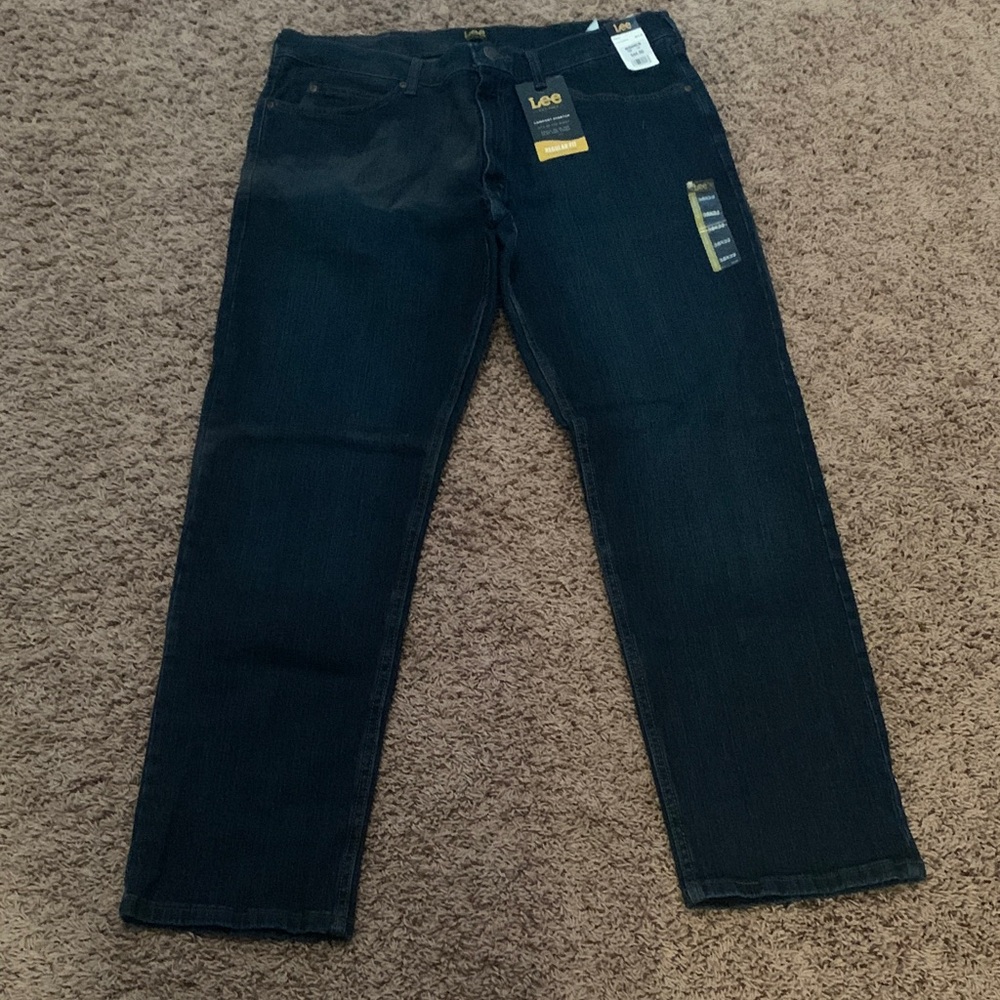 Lee Men's Dark Blue Straight Jeans